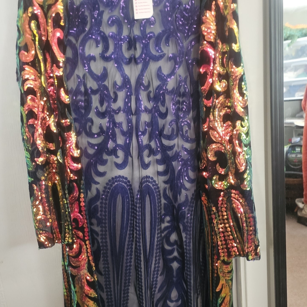 Multicolor Sequin Embellished Women's Top